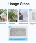 Usage steps for Window Screen Patch Kit With Self Adhesive Fiberglass Mesh For Tears And Holes In Screens Tents And Doors