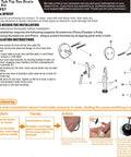 Installation guide for Tip Toe Bathtub Drain Trim Set With Two Hole Overflow Faceplate Replacement Bath Drain Kit.