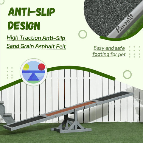 Wooden Dog Agility Seesaw For Training And Exercise, Outdoor Ready Platform with anti-slip surface