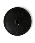 Top view of Heavy Duty 20 Lb Round Patio Umbrella Base With Resin Coated Calcium Carbonate Core in black finish