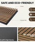 Top Shelf Acoustic Wall Panels Six Pack 24X24 Inch High Density Polyester Sound Dampening Boards showing veneer and polyester fiber details.