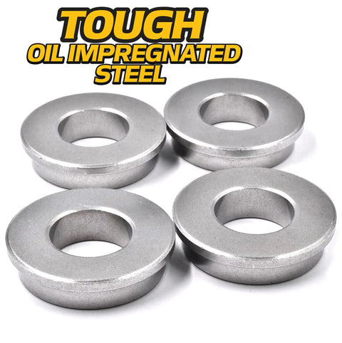 Heavy Duty Front Caster Wheel Bearing Retainer 4 Pack Fits Cub Cadet Riding Mower Oil Impregnated Steel Flange Bushing 02002107 And 02002101 No Joke Tough Build With Badass Wear Seals And Sweet Rolling Ops