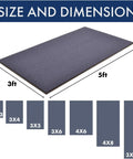 Ovation Entrance Mat 3 by 6 Blue for Home or Office Heavy Duty Tufted Decalon Pile Cleans and Dries Medium Traffic Low Profile Design