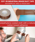 Tough as Nails Industrial Grade Duct Tape Waterproof and UV Resistant 1 Inch Wide 25 Yards Cloth Tape used on ductwork