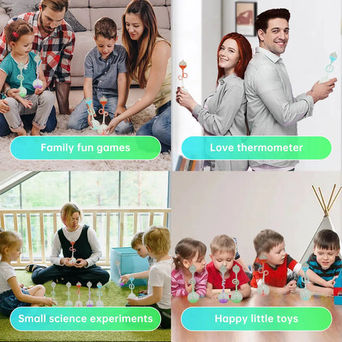 Glass Hand Boiler Science Toy Set 4 Pack For Kids, Hands On Heat Transfer Demonstration, group play and experiments