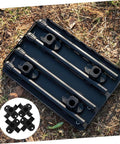 Heavy Duty 4 Pack Furniture Leg Mount Brackets Corner Connector Hardware For Table Chair Camping Stool Repair pre drilled plates on tray.