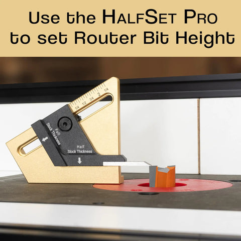 Precision Center Gauge For Woodworking Instantly Finds Half Thickness Of Wood Stock So You Can Set Table Saw Blade Dado And Router Bit Height No Math No Measuring Easy To Use Centering Tool on router table