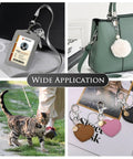 Collage showcasing 50 Piece Keychain Making Kit With Lobster Claw Clasps And Key Rings used in various applications.