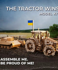 Tractor Wins 3D Wooden Model Kit For Self Assembly A Hands On Mechanical Puzzle Set For Adults And Kids Two In One Build With Folding Paper Tank Realistic Gear System Educational STEM Toy Fun, wooden tractor with tank