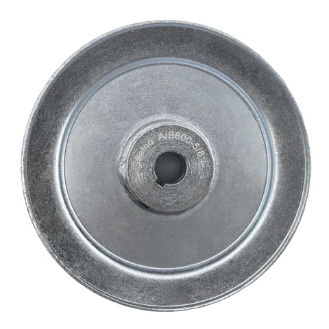 Six Inch One Groove Motor Pulley With Five Eighth Inch Bore Carbon Steel Zinc Plated For A B 5L 4L V Belts Durable High Torque Drive Pulley Replacement