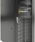 Beast Mode Rolling Server Rack With Full Locking Accessory Kit Featuring Lcd Screen Thermal Cooling Fans Power Bar And Adjustable Shelves For Any Zero Hassle Tech Upgrade Today with mesh door and wheels.