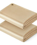 Two folded Fiberglass Welding Blanket Heavy Duty Pro Grade Built Tough 4x6 Ft With Brass Grommets Heat Resistant Multi Purpose Mat