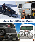 Four Piece Shovel Mount For Roof Rack Heavy Duty Stainless Steel Metal Rubber Clamp Brackets Kit on various vehicles