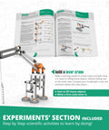 Hands On Engineering Kit For Kids 9 And Up Levers Linkages And Structures STEM Toys crane model with instruction booklet