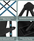 Heavy Duty Camping Chair 2 Pack With 450 Lb Capacity Wide Foldable Camp Chairs With Carry Bag Built In Cooler And Cup Holder