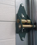 Energy Saving Garage Door Hinge For 12 Foot Wide And Over 5 Panel Doors With Self Adjusting Seal System installed on door