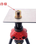 Pro Grade 16 Inch Rivet Nut Tool Kit With 15 Metric And SAE Mandrels, 1/2-13 rivet nut installed on metal panel