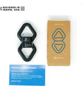Beefy Industrial Strength Swing Swivel With Frictionless 360 Degree Eye To Eye Rotation For Swings And Aerial Rigs with box and card
