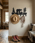 Metal Bear Coat Rack Wall Mount With Six Hooks For Hats Coats Towels Keys Bags And More Durable Black Finish Perfect For Entryway Hallway Bathroom Or Bedroom Must Have For Every Home