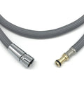 Top Shelf Replacement Kitchen Faucet Spray Hose With Dual Adaptors Fits Moen Pull Down And Pull Out 68 Inch Long gray nylon coil hose ends