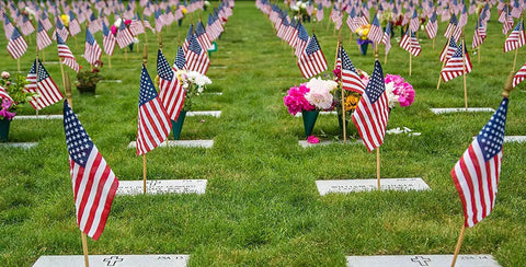 12 Pack Small American Flags 4x6 Inches Hand Held Stick Flags Spear Top Made In USA Patriotic Mini Flags for Veterans Day cemetery display