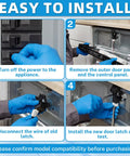 Step-by-step instructions for installing the Premium Dishwasher Door Latch Assembly Replacement for Kenmore Frigidaire Electrolux.