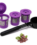 Reusable K Cup Filter Pod Kit For 1.0 And 2.0 Single Serve Coffee Makers, Includes Scoop Funnel And 3 Pack Filters