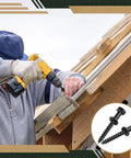 Beefy Lag Screws Kit 3/8 Inch By 3 Inch With Washers 80 Pack Black Ceramic Coated, used in roof construction with drill