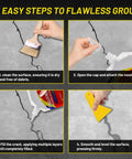 Pro Grade Heavy Duty Concrete Crack Filler Caulking Sealant Kit For Driveways application steps diagram