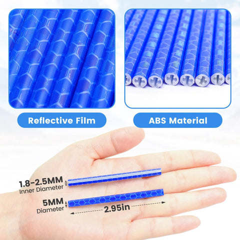 Reflective Bike Spoke Covers Set Of 72 Pieces Red White Blue Wheel Skins For 4th Of July ABS Material detail view