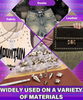455 Piece Punk Studs Kit For Clothing And Accessories With Metal Spikes And Leather Rivets DIY Punk Style Decoration Clothes Shoes Belts And Dog Collars Includes Cone And Pyramid Studs Round Dome Rivets With Puncher Awl Screwdriver And Storage Box on fabric, denim, leather