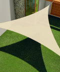Beige Triangle Sun Shade Sail 6x6x6 Heavy Duty Canopy UV Block Air Permeable HDPE Shade Cloth for outdoor patio garden use