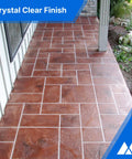 Pro Level Concrete And Paver Sealer Five Gallon Semi Gloss Wet Look Finish Penetrating Formula on a textured patio surface.
