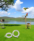 2 Pack Silvery Parrot Foot Rings For Small To Medium Birds With Easy Clip For Quick On Off Use Metal Bird Leg Bands For Training