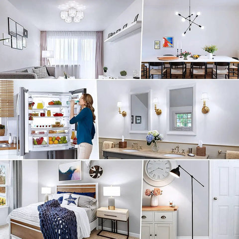 40W Equivalent Refrigerator Light Bulb 120V A15 E26 Waterproof IP54 Non Dimmable 450 Lumen Daylight White 5000K For Fridge And Freezer 2 Pack Easy Swap Energy Efficient Long Lasting