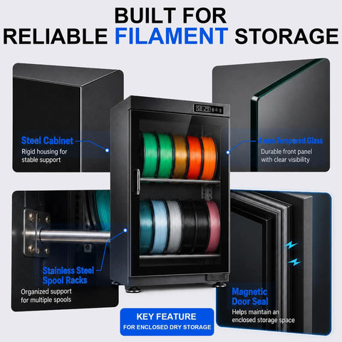 Heavy Duty Moisture Guard Cabinet For 3D Printer Filament Dryer With Digital Display And Adjustable Humidity Settings Keep Your Spools Fresh And Ready To Go For Smooth Printing With No Sweat And Pro Durability