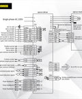 Wiring diagram of 1.8kW AC Servo Motor Driver Kit for CNC Systems 220V with 17-bit encoder showing connections and components