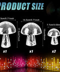 Mushroom Disco Ball Set Of Four, Silver Mirror Glitter Balls For Stage And Home Party Decor, sizes 4, 6, 7 inches with measurements