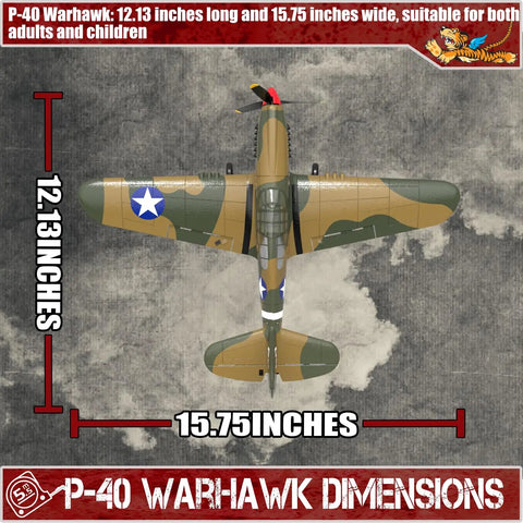 Top view of 4 Channel RC Airplane For Beginners Ready To Fly With Xpilot Stabilization System And One Key Aerobatics P 40 Warhawk Style