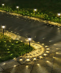 Super Bright Solar Path Lights Outdoor Waterproof 10 Pack Dusk To Dawn Up To 12 Hours Solar Powered Auto On Off LED Landscape Lighting at night