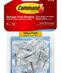 Damage Free Hanging Wall Hooks For Small Decor Clear Wire Toggle Hooks With Adhesive Strips in packaging