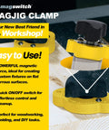 Image of MagJig 95 Magnetic Clamp Two Pack For Woodworking And Welding Magnet Clamp Holder With 95 Lb Holding Force