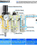 Diagram of Industrial Air Drying System 0 To 240 PSI Half Inch NPT With Three Stage Filtration showing filtration stages and auto drain