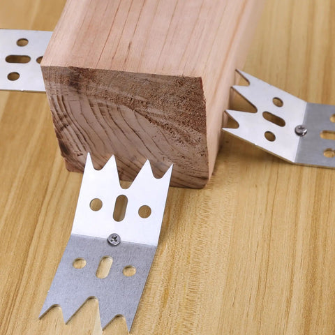 Six Piece Slab Clamping Dogs Set For Woodworking, Bench Dogs Router Sled securing wood slab on bench