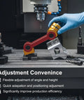 Adjustable Milling Vise Stop For CNC Mills And T Slot Tables Universal Work Stop And Part Locator in use with gloved hand