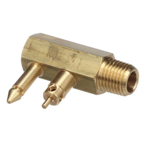 Deluxe Fuel Connector Tank Fitting For Yamaha Mercury Mariner Outboards, Male 1 Quarter Inch NPT, Brass Gold Finish