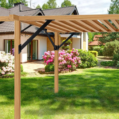 Beefy 8Pack 45Degree Steel Connector Brackets For Pergolas And Gazebos, Inside Mount Black Roof Riser Beams, Durable DIY Kit For Patio Posts, Porch Covers, And Outdoor Structures