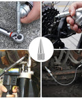 Five-Piece Steel Grease Nozzle Replacement Tips Kit For Equipment And Machinery in use on various machinery