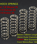 ARRMA 1/8 Mojave 4S Spring Steel Shock Absorber Springs 1.8mm Wire Diameter Upgrade in display with measurements