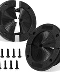 Beat The Wire Chaos With 2 Pack Round Brush Grommets 4 Inch Split Plate For Smooth Cord Routing Raised Floor Cable Manager Plus Dust Blocker tough ABS shell and screws included.